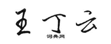 駱恆光王丁雲行書個性簽名怎么寫