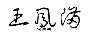 曾慶福王鳳滿草書個性簽名怎么寫