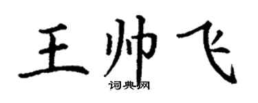 丁謙王帥飛楷書個性簽名怎么寫