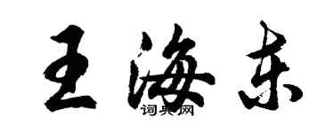 胡問遂王海東行書個性簽名怎么寫