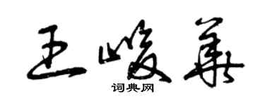 曾慶福王峻華草書個性簽名怎么寫