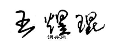 朱錫榮王煜琨草書個性簽名怎么寫