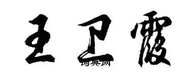胡問遂王衛霞行書個性簽名怎么寫