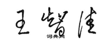 駱恆光王智佳草書個性簽名怎么寫