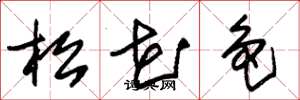 朱錫榮松花色草書怎么寫