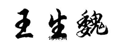 胡問遂王生魏行書個性簽名怎么寫