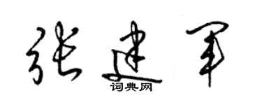 梁錦英張建軍草書個性簽名怎么寫