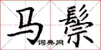 丁謙馬鬃楷書怎么寫