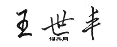 駱恆光王世豐行書個性簽名怎么寫