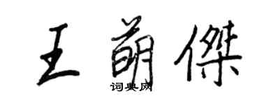 王正良王萌傑行書個性簽名怎么寫