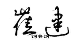 曾慶福崔建草書個性簽名怎么寫
