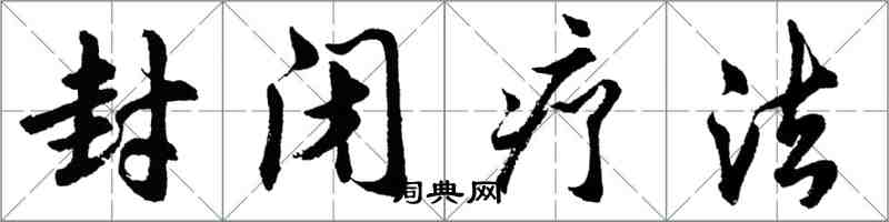 胡問遂封閉療法行書怎么寫