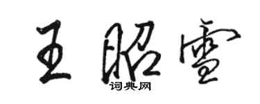 駱恆光王昭雪行書個性簽名怎么寫