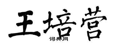 翁闓運王培營楷書個性簽名怎么寫