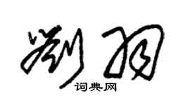 朱錫榮劉羽草書個性簽名怎么寫