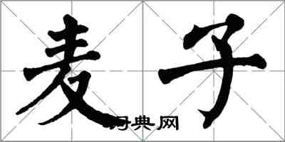 翁闓運麥子楷書怎么寫