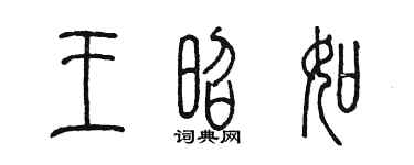 陳墨王昭如篆書個性簽名怎么寫