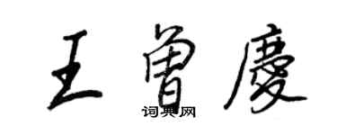 王正良王曾慶行書個性簽名怎么寫