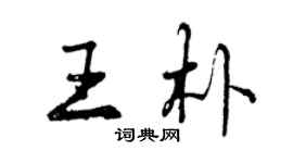 曾慶福王朴行書個性簽名怎么寫
