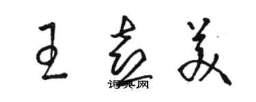 駱恆光王喜美草書個性簽名怎么寫