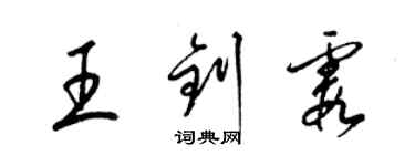 梁錦英王釗霞草書個性簽名怎么寫