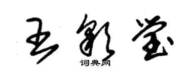 朱錫榮王彩瑩草書個性簽名怎么寫