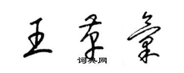 梁錦英王革匯草書個性簽名怎么寫