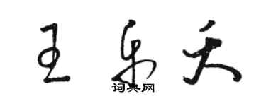 駱恆光王樂夭草書個性簽名怎么寫