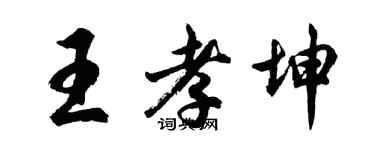 胡問遂王孝坤行書個性簽名怎么寫