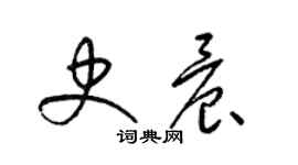 梁錦英史晨草書個性簽名怎么寫