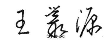 駱恆光王叢源草書個性簽名怎么寫