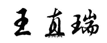 胡問遂王直瑞行書個性簽名怎么寫