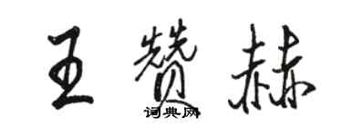 駱恆光王贊赫行書個性簽名怎么寫