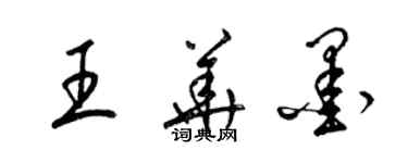 梁錦英王華墨草書個性簽名怎么寫