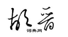 駱恆光胡晉草書個性簽名怎么寫