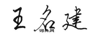 駱恆光王名建行書個性簽名怎么寫