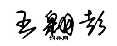 朱錫榮王翱彭草書個性簽名怎么寫