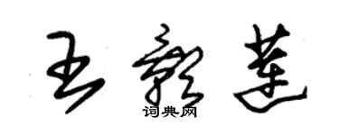 朱錫榮王影蓮草書個性簽名怎么寫