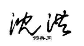 朱錫榮沈洪草書個性簽名怎么寫