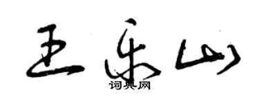 曾慶福王樂山草書個性簽名怎么寫