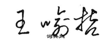 駱恆光王喻哲草書個性簽名怎么寫