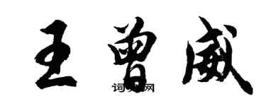 胡問遂王曾威行書個性簽名怎么寫
