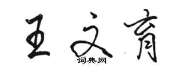 駱恆光王文育行書個性簽名怎么寫