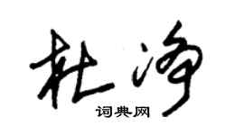 朱錫榮杜淨草書個性簽名怎么寫