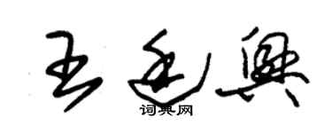 朱錫榮王廷興草書個性簽名怎么寫