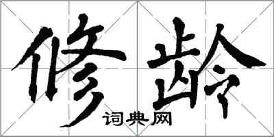 翁闓運修齡楷書怎么寫