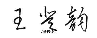 駱恆光王登韻草書個性簽名怎么寫