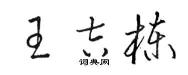 駱恆光王吉棟草書個性簽名怎么寫