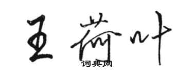 駱恆光王荷葉行書個性簽名怎么寫