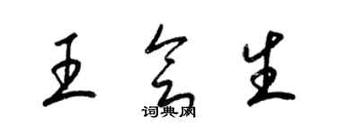 梁錦英王會生草書個性簽名怎么寫